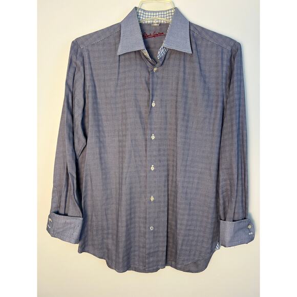 Robert Graham Blue Long Sleeve Button Down Top - M/L - Picture 2 of 8